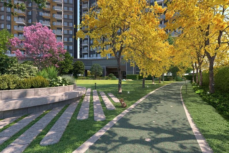 芊御園林步道及植栽景觀示意圖
