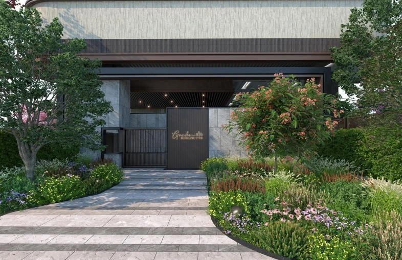 芊御住宅門廊及庭園入口示意圖